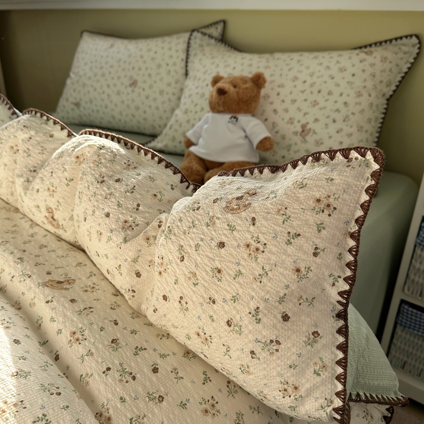 Madre y bebé clase A desnuda dormir ultra suave cuatro piezas de algodón puro sábanas de gaza doble cubierta cama dormitorio Kasa tres cuatro piezas de conjunto