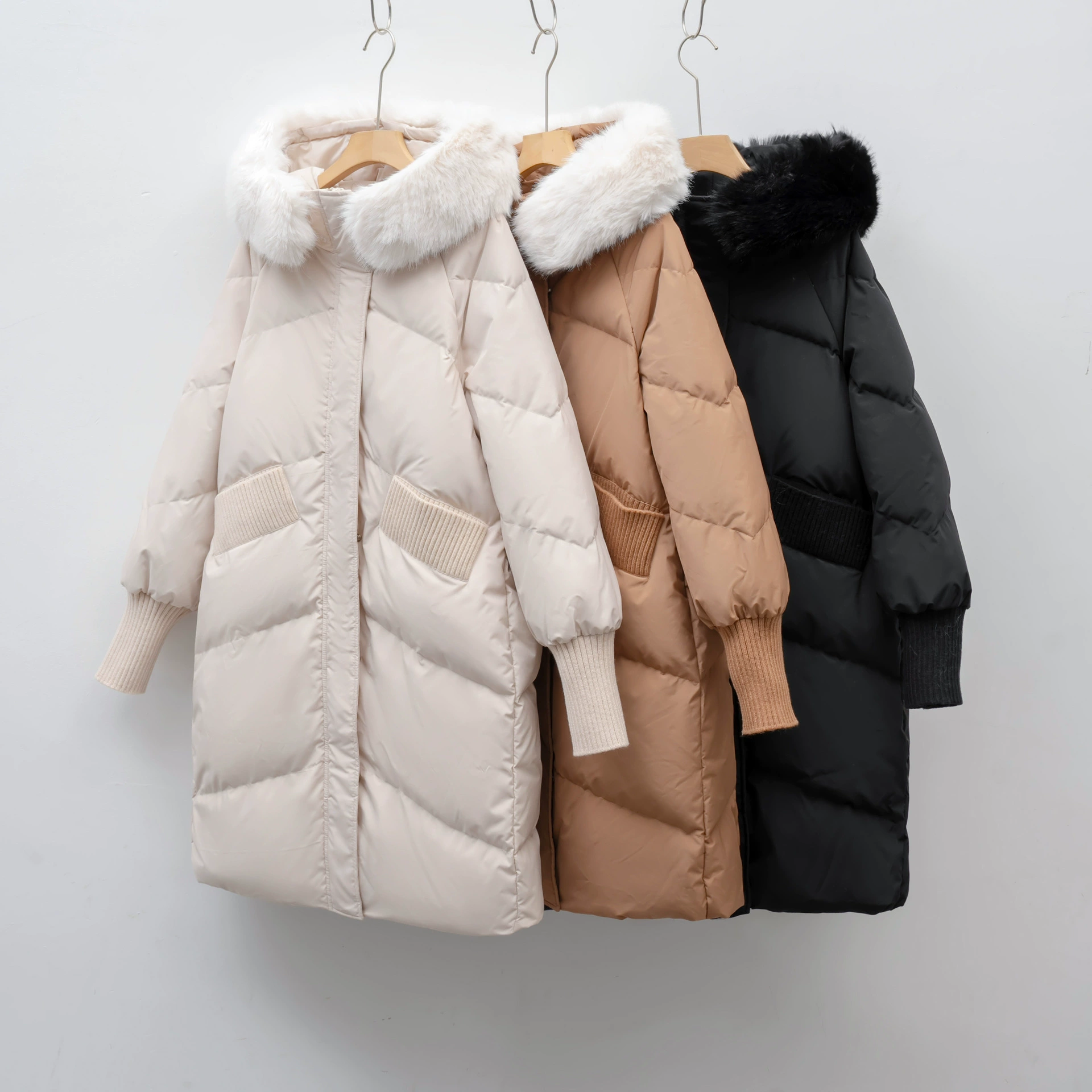 Velvet keep warm down jacket for leisure, duck down, oversize