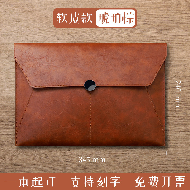 Bolsas de archivos transfronterizas a4 bolsas de archivos portátiles de cuero de negocios bolsas de archivos de contrato bolsas de archivo se pueden imprimir logotipos fijos