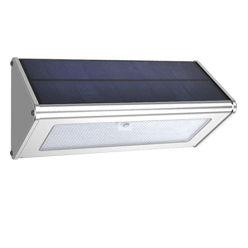 Suministro directo de fábrica lámpara de calle solar 48led aleación de aluminio luz inteligente sentido calle lámpara patio radar inducción lámpara de pared