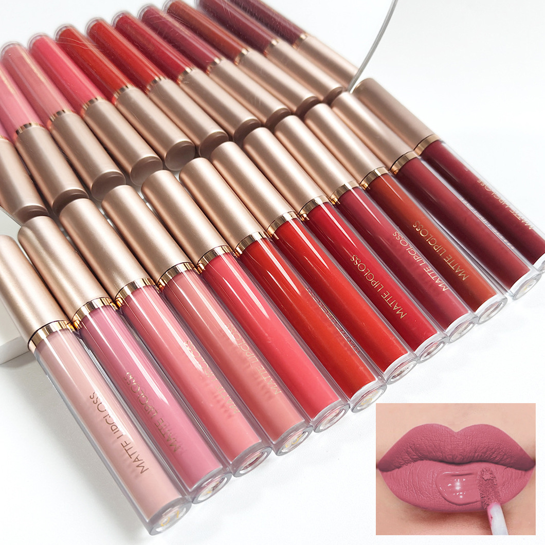 Coffret transfrontalier 6 pièces : Gloss à lèvres mat, non collant, longue tenue_voghion.com