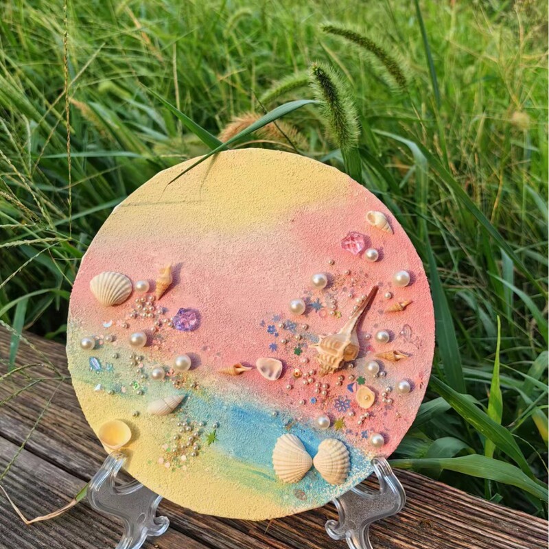 ビーチ波貝殻 diy テクスチャ絵画材料アクリル石英砂手作り額縁チームビルディング活動装飾絵画|undefined