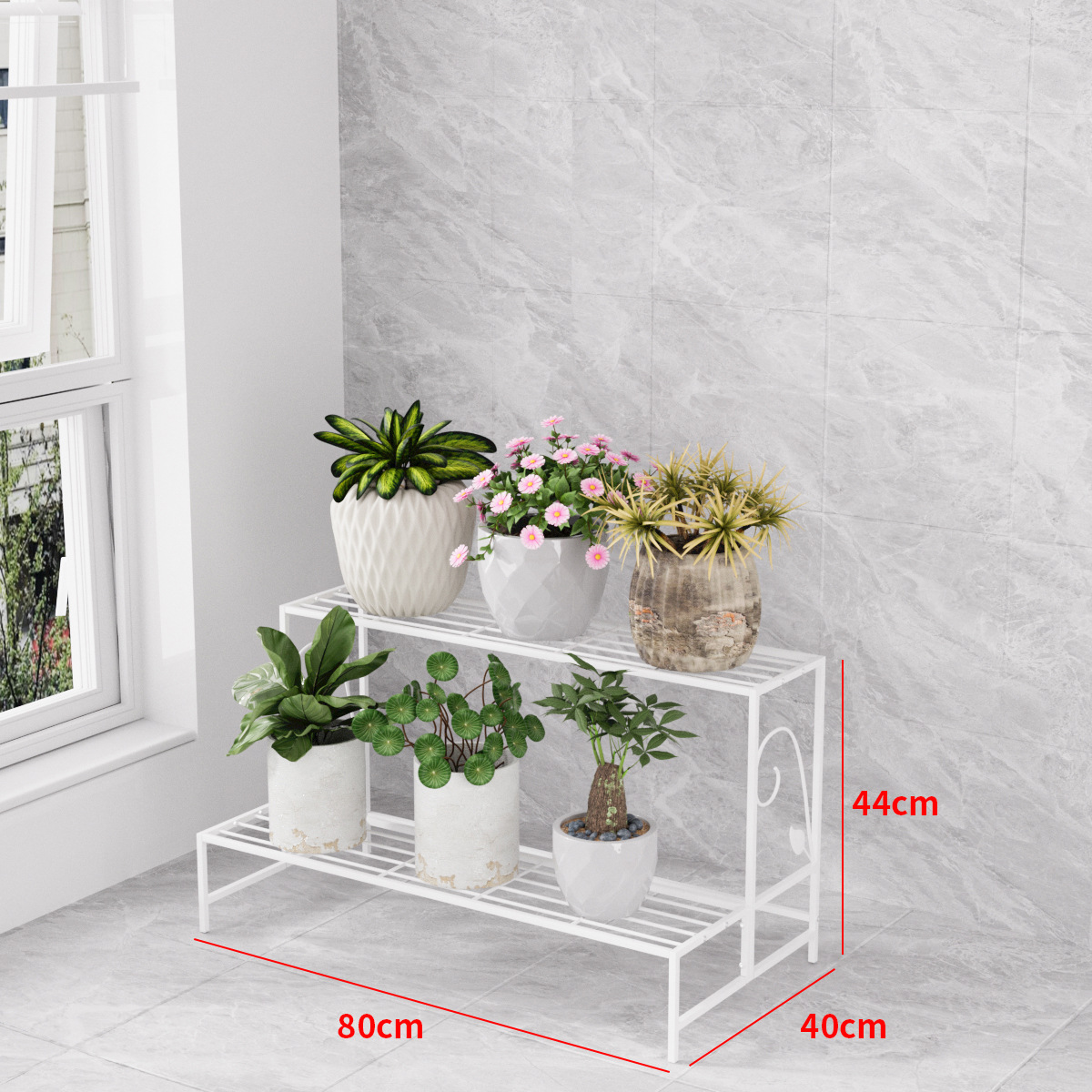 多層鉄段付きフラワーラック収納ラックバルコニーリビングルーム屋内床置き新しい多肉植物植木鉢フラワーラック