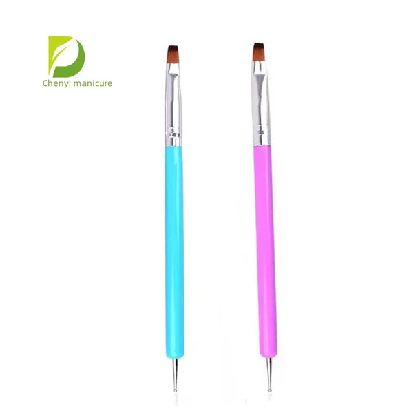 Manicure factory Purple Rod point drill pen phototherapy pen dual-use nail art pen nail brush painting pen DIY nail tools