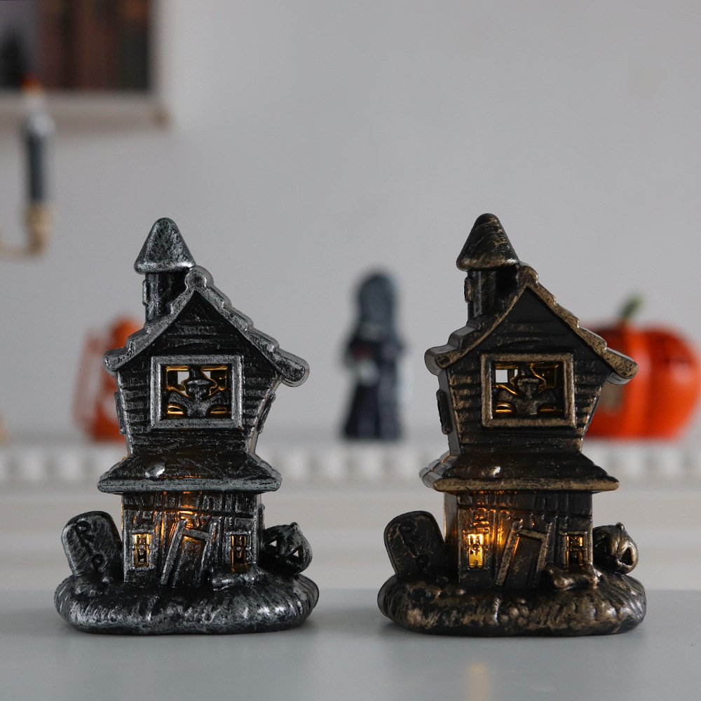 Nueva casa embrujada lámpara de lápida decoración de Halloween LED lámpara electrónica atmósfera decoración accesorios lámpara de calabaza al por mayor