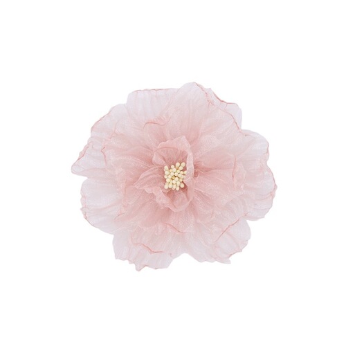 Eugene fabric flower side hair clip ambiance side bang hair clip mesh duckbill hair clip head accessory hair decoration for women