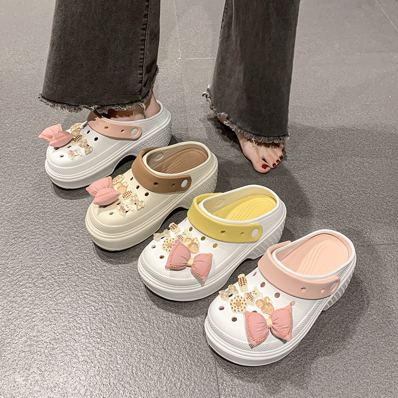 Croc Shoe Accessories DIY Shoe Flower Alloy Rhinestone Detachable Cartoon Chain Ins Xiaohongshu Hot Accessories Set