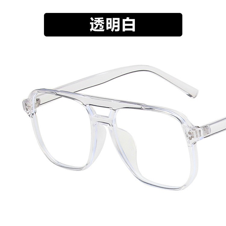 Gafas de sol vintage de doble puente, estilo transfronterizo, modernas y sencillas, con montura grande y lentes de estilo oceánico.