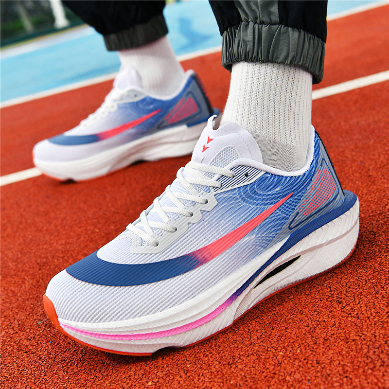 Zapatos de correr profesionales de maratón de otoño, zapatos deportivos transpirables para hombres y mujeres, zapatos de corrida de carbono ligero y amortiguador.
