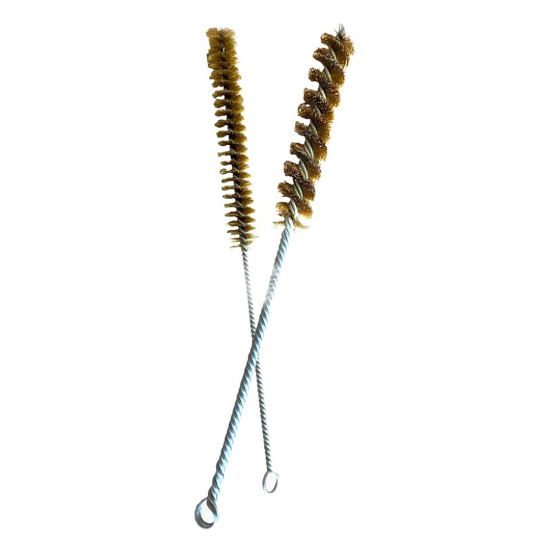 Nueve caballos tubería de alambre de acero inoxidable con tornillo Cepillo de alambre de cobre Cepillo de alambre de acero Cepillo de tubería de eliminación de óxido de polvo