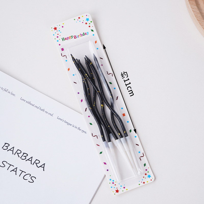 Curva de gradiente vela de decoración de pastel de cumpleaños decoración de fiesta horneado postre rosca creativa en línea plugin