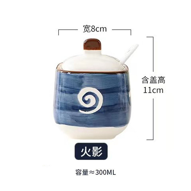 缶陶磁器唐辛子油箱油瓶日本式蓋付き家庭用調味料キッチン調味料缶調味料箱塩缶鶏精|undefined