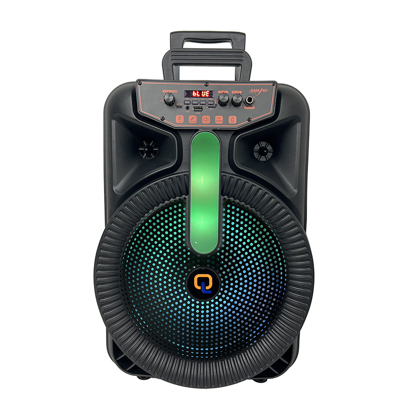 Productos explosivos transfronterizos de 12 pulgadas 20W barra de tracción portable rueda universal reproductor Bluetooth con cable