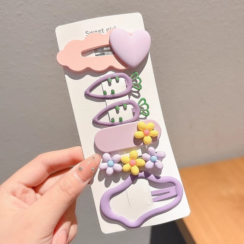 多巴胺彩色刘海发夹女夏天碎发鸭嘴一字夹发卡ins侧边夹子头饰品|undefined