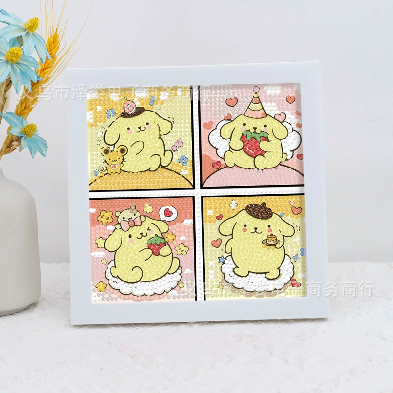 Cuolomi Diamond Drawing Sanrio handmade DIY Diamond Patch Four House Full Drill Point Diamond Painting Wholesale