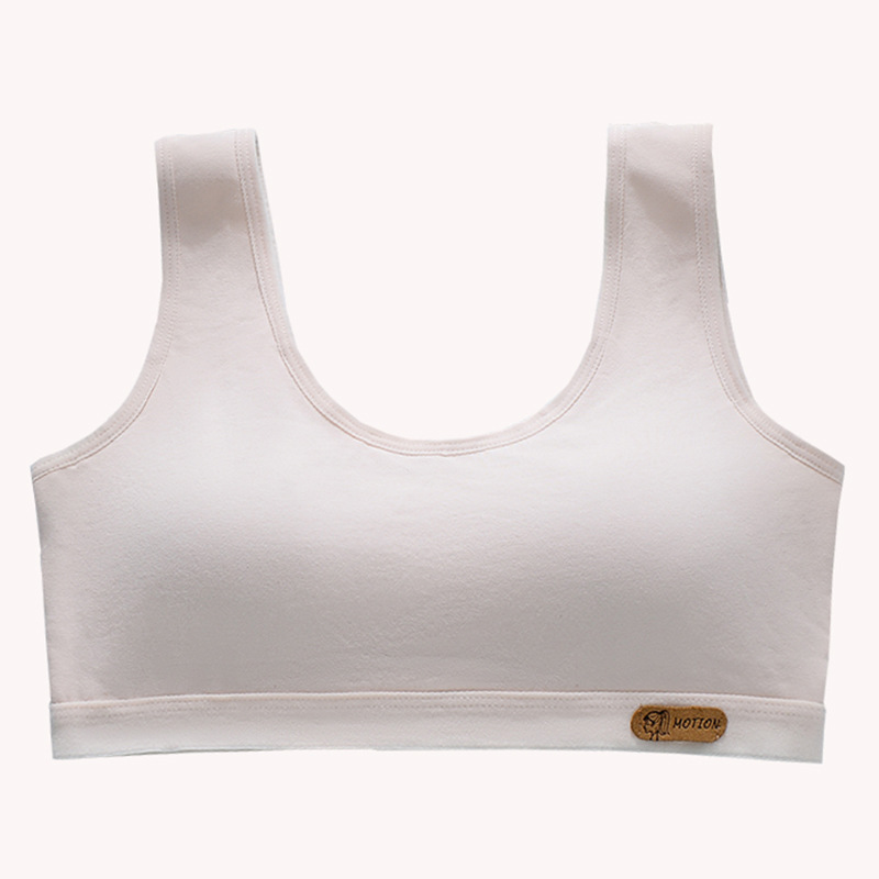Período de desarrollo de la ropa interior de las niñas top de tubo de algodón puro estudiantes de secundaria estudiantes de la escuela primaria niñas adolescentes niños chaleco deportivo