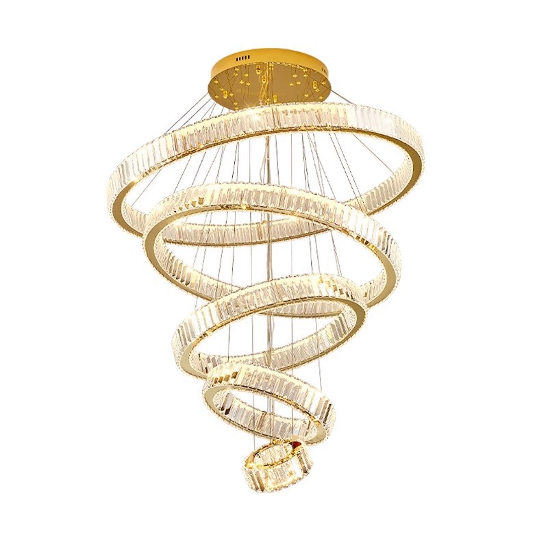 Nuevo edificio dúplex villa atmósfera de cristal candelabro apartamento loft salto candelabro escalera hueca candelabro de cristal