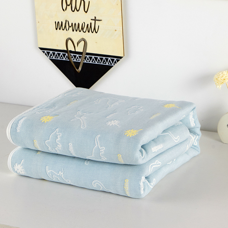 100% pure cotton six-layer gauze towel quilt double single air conditioning quilt blanket children baby nap cover blanket