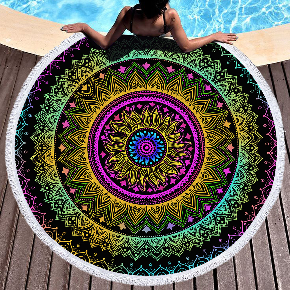 760g Weight Beach towel Home Textiles & Decor Type Superfine Fiber Material Geometric Pattern Casual, Ethnic Style Style Casual Ethnic Style Geometric Superfine Fiber Beach Towel Towels 15