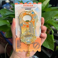 全国旅游城市文创古风金属冰箱贴开瓶器二合一国潮磁吸贴伴手礼物