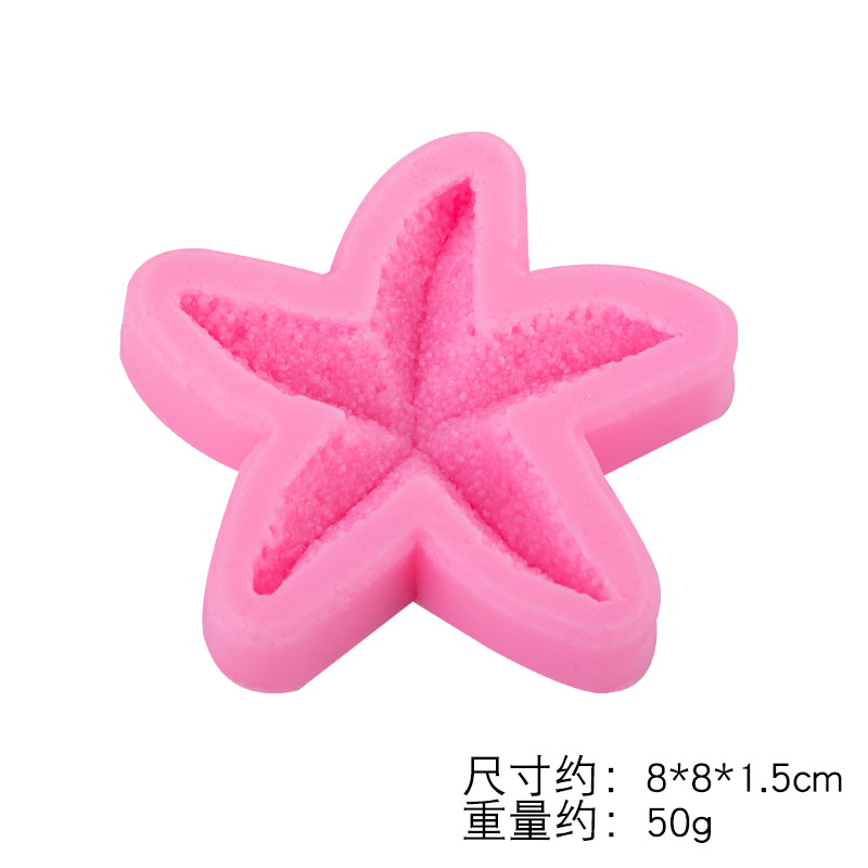 Simulación estrella de mar silicona molde aromaterapia vela yeso hecho a mano jabón fondant chocolate decoración Accesorios