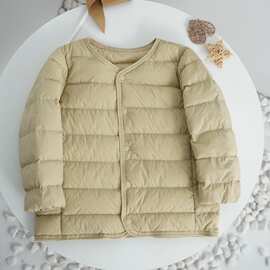 轻薄羽绒马甲内胆2025年秋冬中大童男女童宝宝保暖羽绒服学生外穿