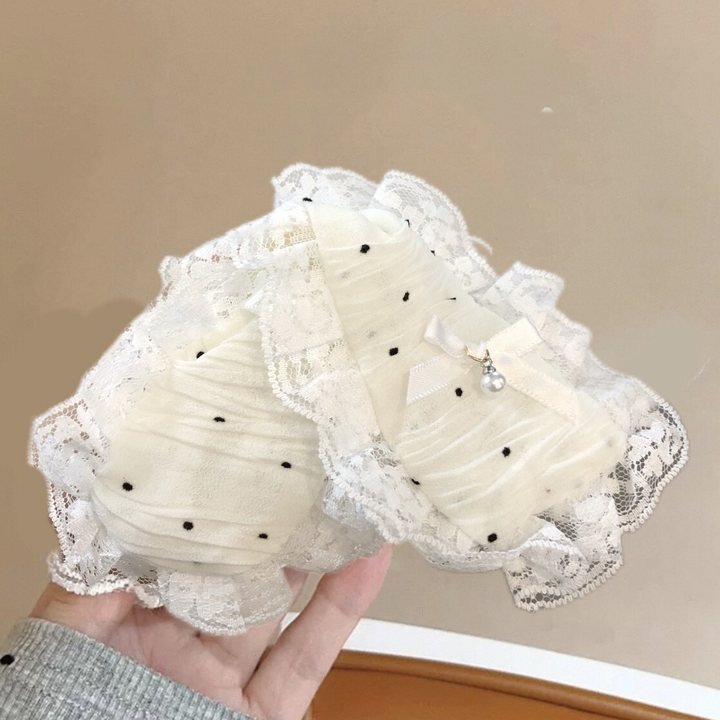 牛仔蕾丝蝴蝶结抓夹女高级感2025新款鲨鱼夹后脑勺盘发夹子发饰夏|undefined