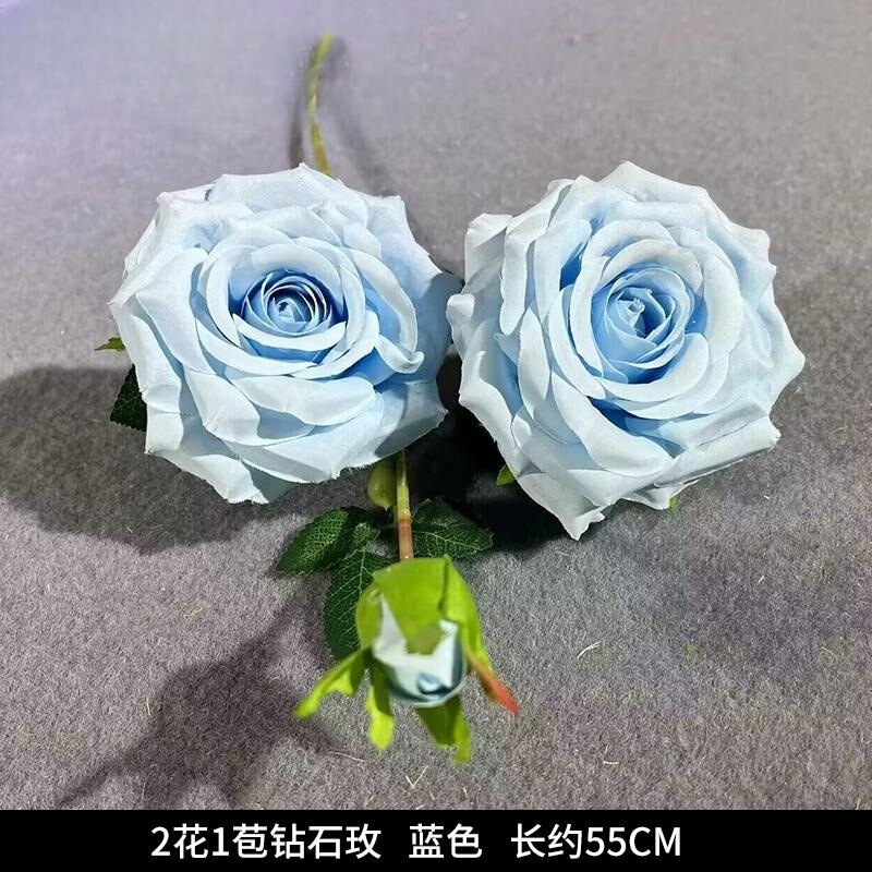 蓝色系仿真花婚礼婚庆场地场景布置道具装饰花艺花材花束假花批发|undefined