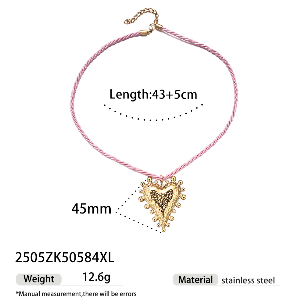 Tena collar de acero inoxidable europeo y americano simple y avanzado elemento marino concha color cuerda colgante collar joyería image 14