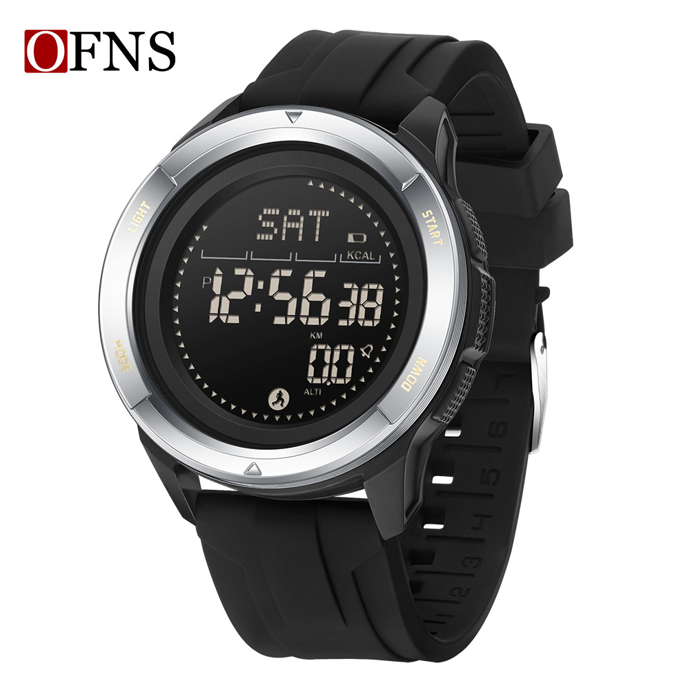 Sanda reloj multifuncional pedómetro impermeable estudiante brújula electrónica al aire libre metrónomo reloj de pulsera hombre