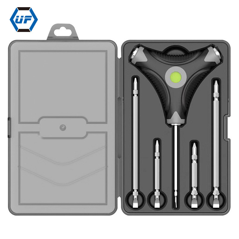 10合1家用螺丝刀精密套装带水平仪三角手柄省力结构精品工具十字