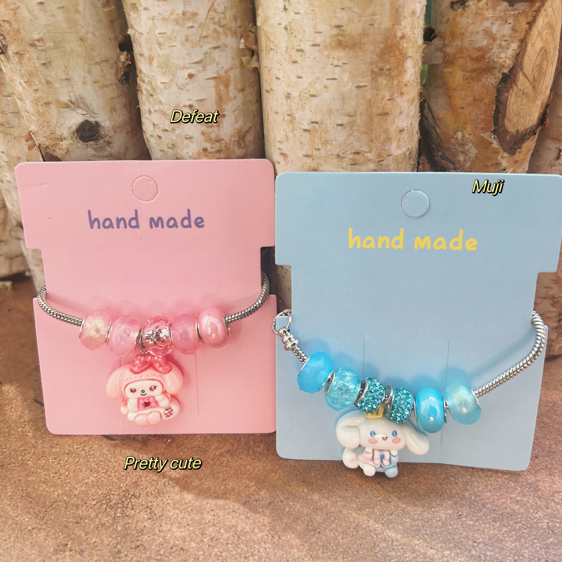 Caricatura infantil Kuro jade pulsera arroz pulsera niña niña amor hermoso vestido colgante pulsera