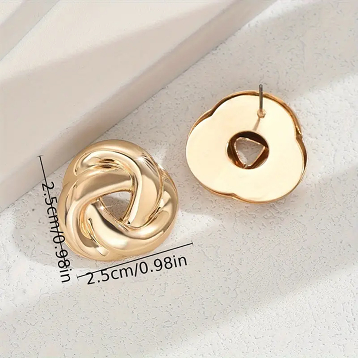 Verdrehte Form, modische, einzigartige Ohrringe, kreativ, vielseitig, elegant im Retro-Stil_voghion.com