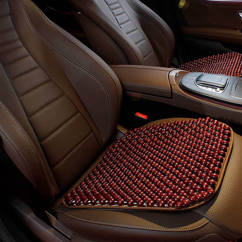 Seat cushion, seat cover — Universal Single Piece Universal - red-paint-eucalyptus-square-cushion-eucalyptus-wood