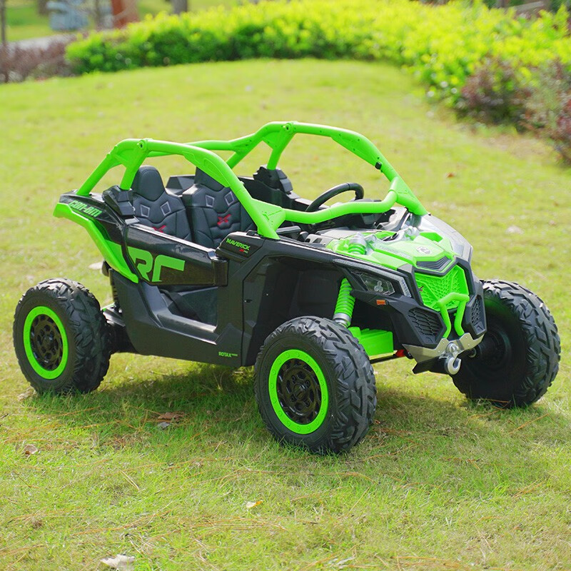 Bombardier todoterreno coche eléctrico para niños, coche de juguete para padres e hijos de cuatro ruedas, coche de control remoto para bebés de dos plazas para adultos