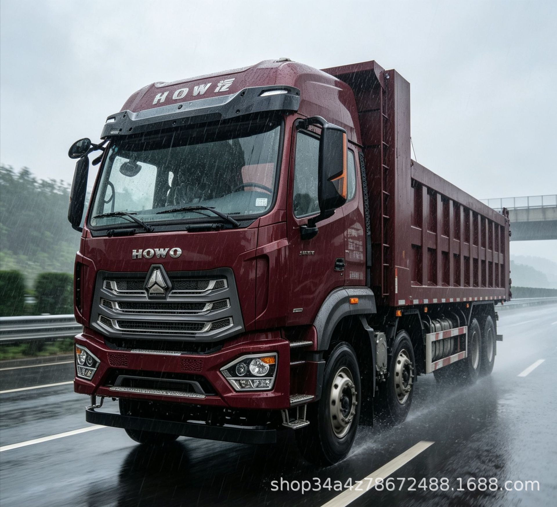 Cross-Border Trade: Sinotruk Rear-Dump Dump Truck, 6X4 Dump Truck, Howo Rear-Eight-Wheel Dump Truck, Soil Dump Truck