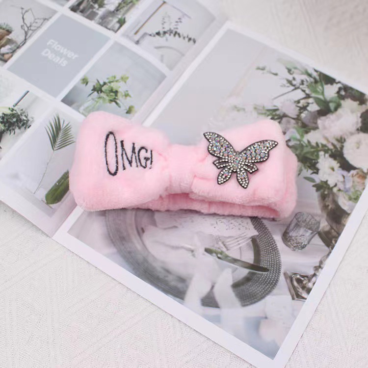 INS estilo arco chica lavado de cara banda de pelo hecho a mano conveniente mascarilla banda de pelo Fuente de la fábrica