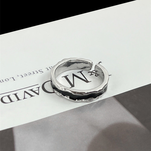 Dark ring cold style niche irregular design ring for men and women ins retro simple couple style