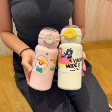 创意涂鸦新款保温杯男女生高颜值大容量316L水杯儿童可爱上学杯子