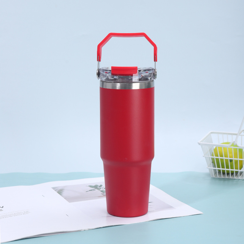 東南アジアアメリカンスタイル 20oz30oz カーカップポータブルシングルおよびダブルドリンク透明カバーアイスバ 304 ステンレス鋼魔法瓶カップ|undefined