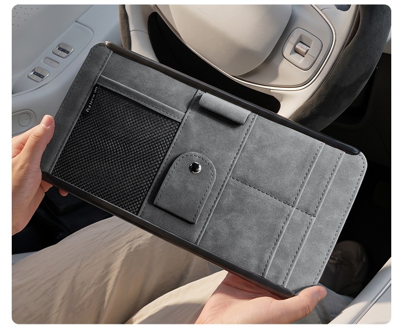 Car sun visor storage gadget, multifunctional light-blocking board, glasses, card, driver's license holder, car storage clip
