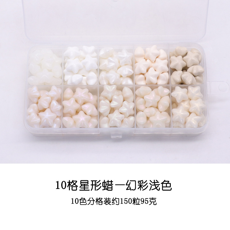 Juego de Perlas de Cera para Sellos de Estrella, 24 Rejillas, Serie de Colores Macaron, Perlas de Cera para Sellos de Pentagrama Baratas, Colores Mezclados