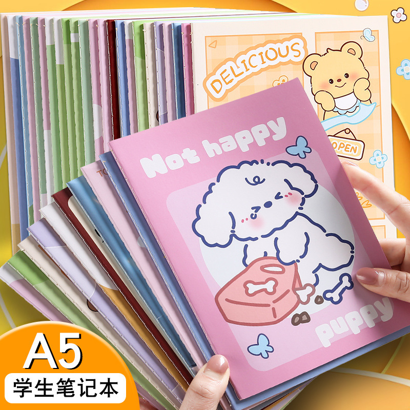 Dibujos animados lindo libro de línea horizontal pequeño premio para estudiantes cuaderno A5 engrosamiento bloc de notas B5 diario portátil al por mayor