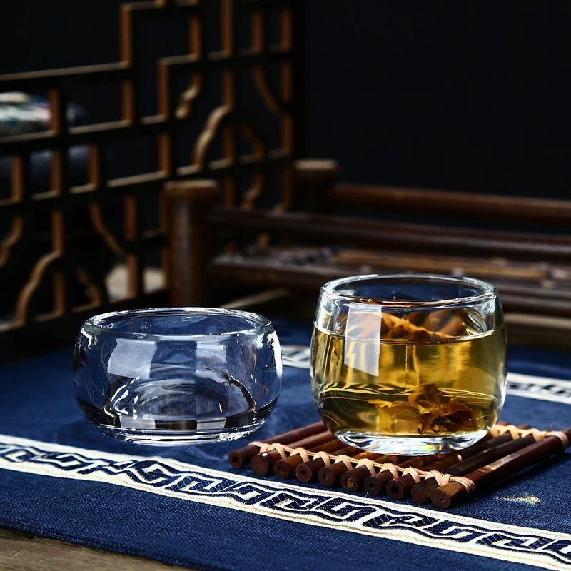 Ring cup thickened crystal glass owner tea cup tea cup single cup thorough high-end health cup anti-scalding factory manufacturer
