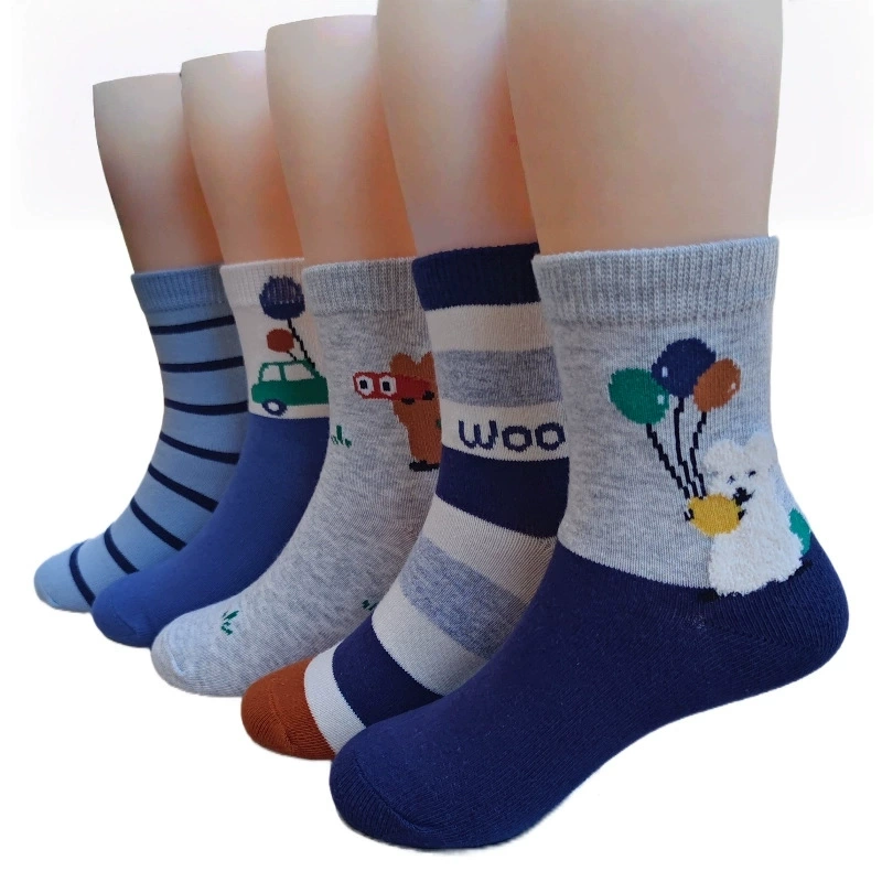 Крысы с шестью пальцами детские носки мальчик динозавр теплая полосатая расческа мальчик большой ребенок автомобиль толстые хлопковые осенние зимние носки