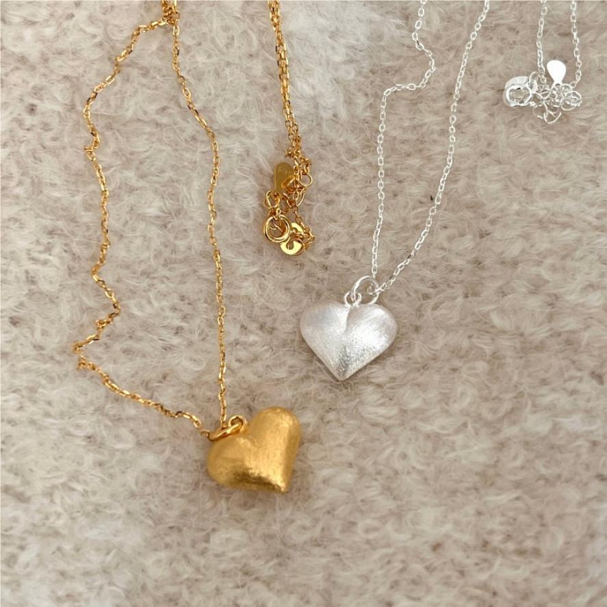 12g Weight Pendant Necklace Classification 1 Pair Quantity Daily Occasion 925 Sterling Silver Material Heart Shape Pattern Women'S Gender Simple Style Style 925 Sterling Silver Heart Shape Pendant Necklace 7