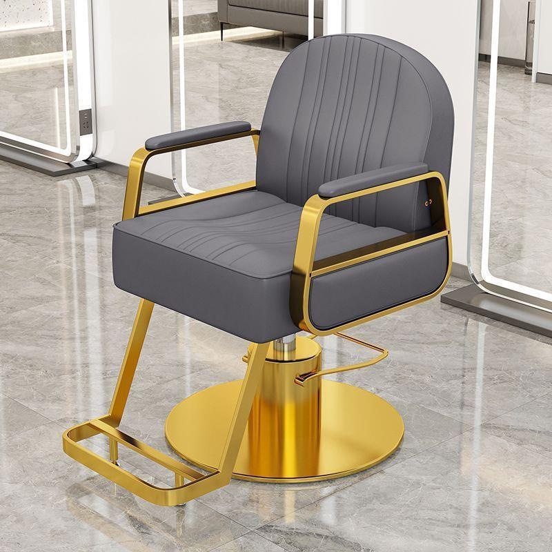 Silla de peluquería silla de salón de peluquería silla de corte de pelo silla de elevación rotativa de acero inoxidable silla de barbero image 23