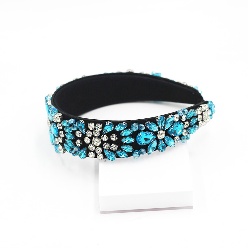 Fashion Baroque Diamond-studded Broad-brimmed Headband display picture 6