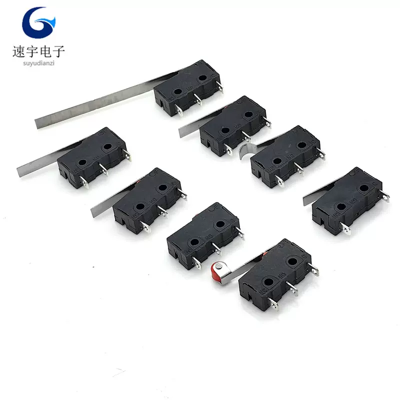 现货 中型微动开关KW12系列 三脚带柄/三脚无柄 限位开关行程开关