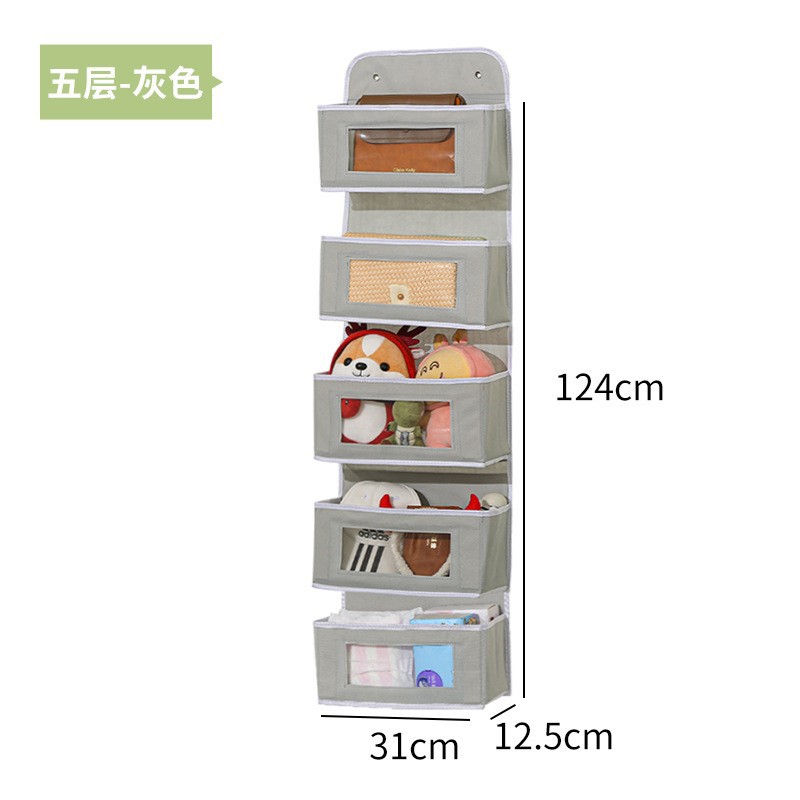 Nueva puerta transfronteriza de varias capas, bolsa para colgar en la parte trasera del dormitorio, bolsa de acabado de juguetes, ropa interior para colgar en la pared, almacenamiento en capas